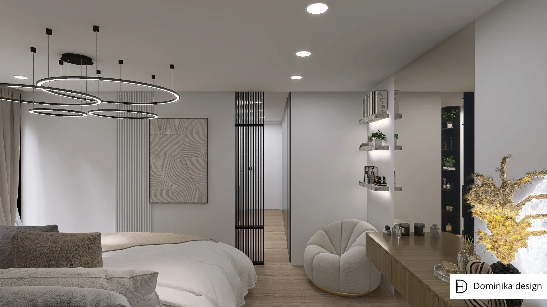 Návrh moderní ložnice – Dominika Design